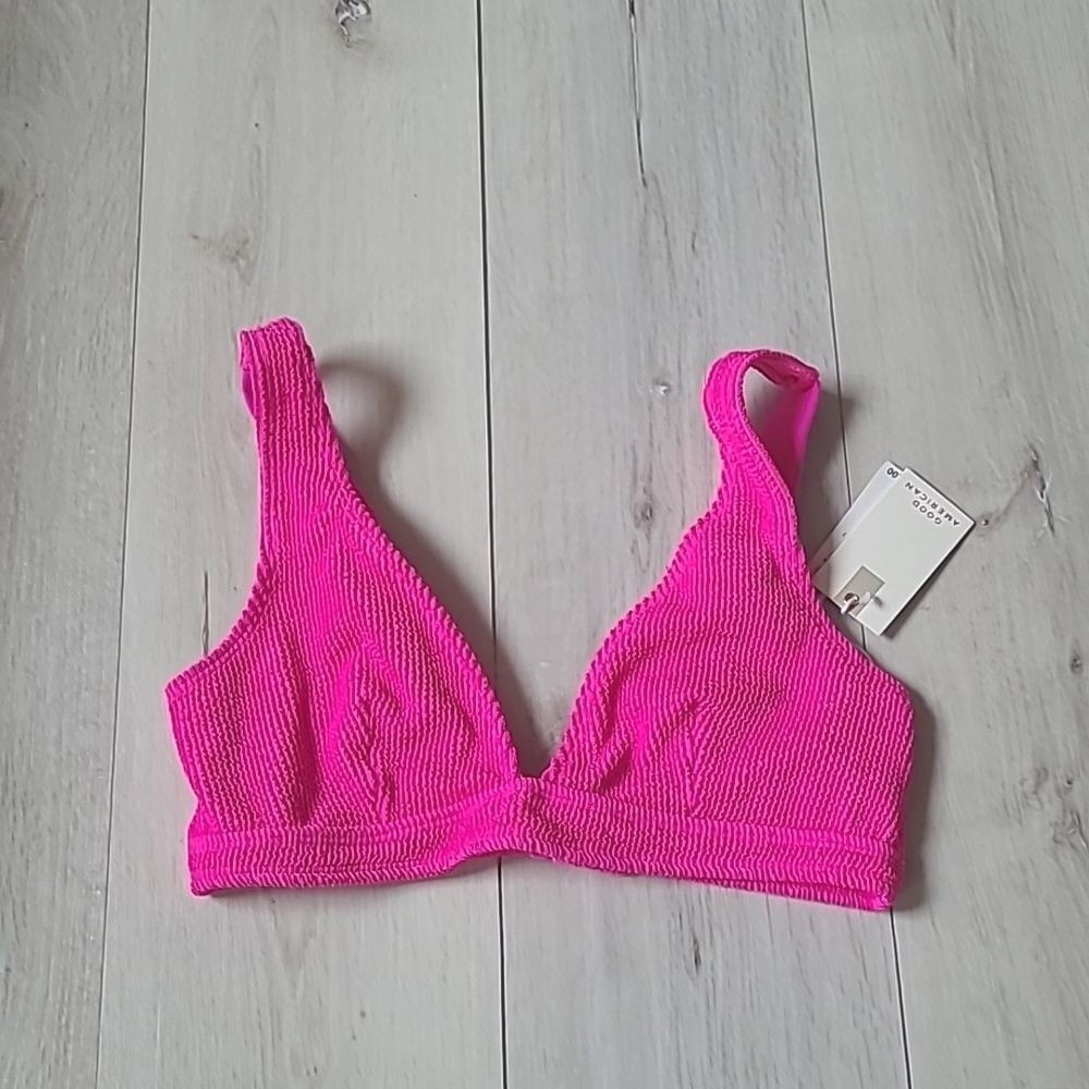 Good American Always Fit Support Bra Top Hawaiian Pink Size 3 New With‎ Tags - Picture 3 of 6